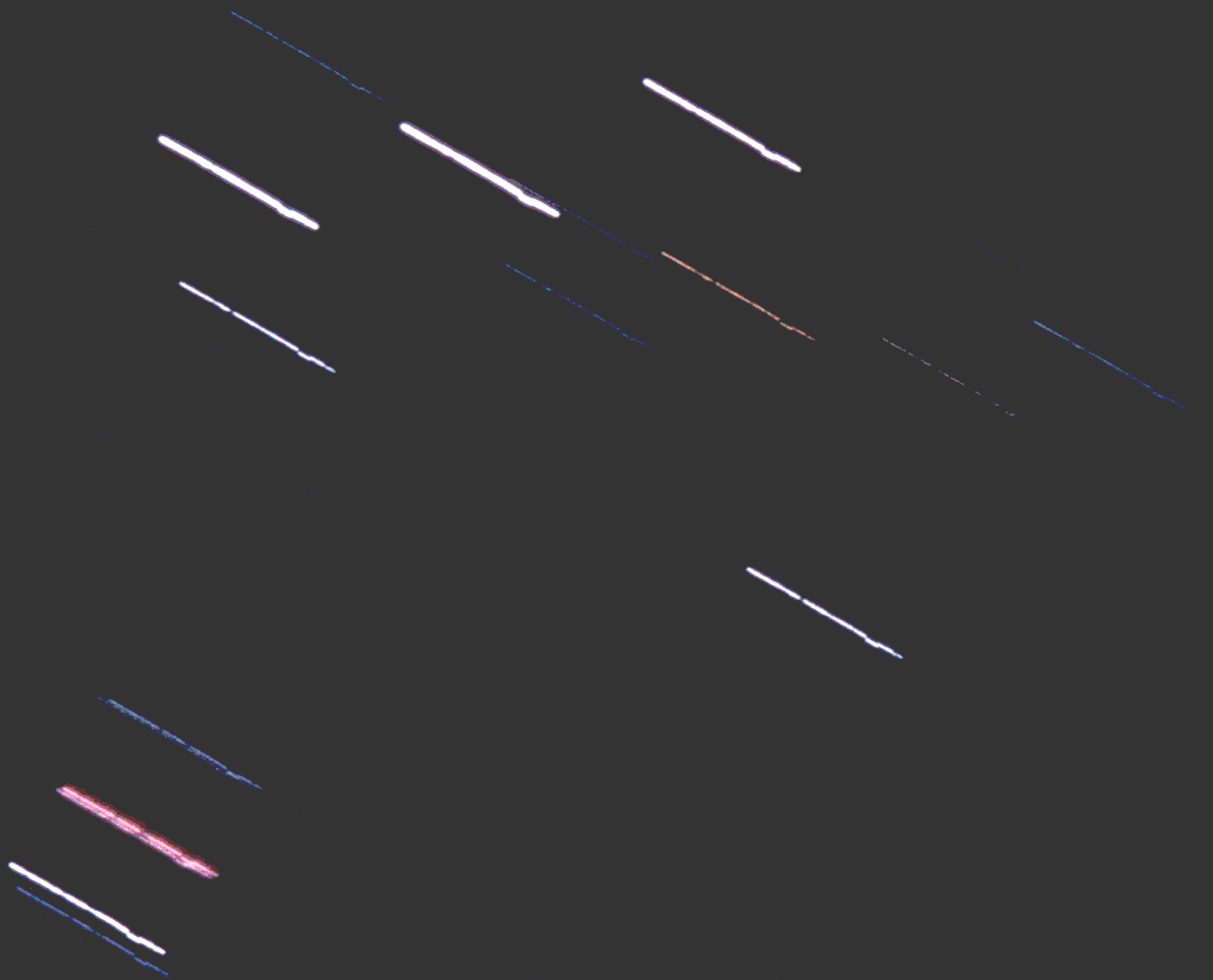 Orion's belt and sword - star trails
